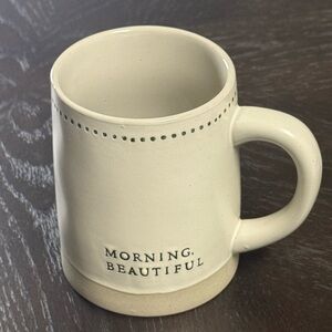 Hearth & Hand Cream Mug with Morning Beautiful Text